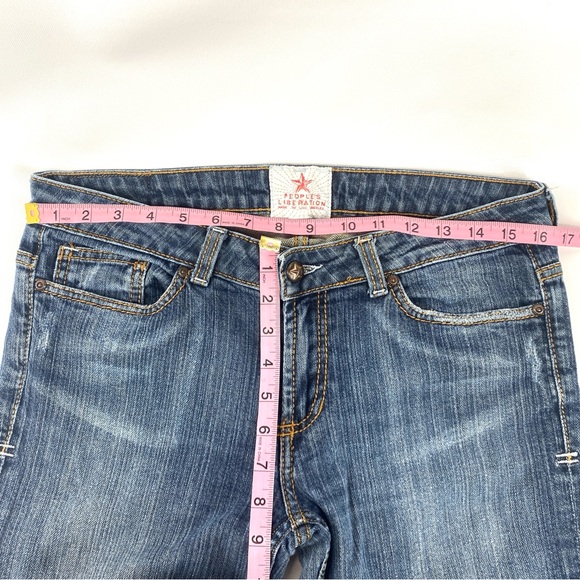 People’s Liberation flap star pocket  jeans  flare sz 32 - Picture 11 of 12